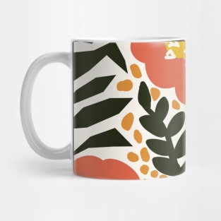 Papercut Flower Modern Collage Mug